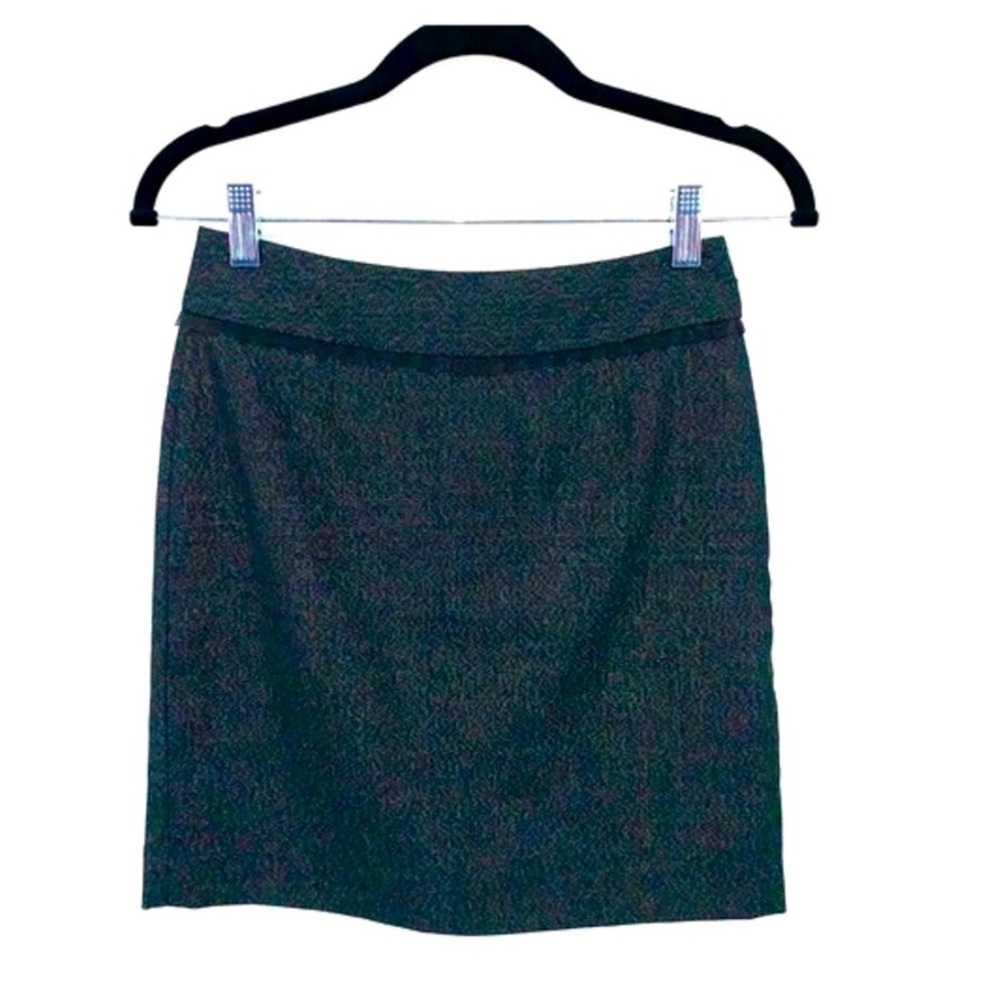 Banana Republic Women’s Petite Shimmering Black Pencil Midi Skirt Size 0